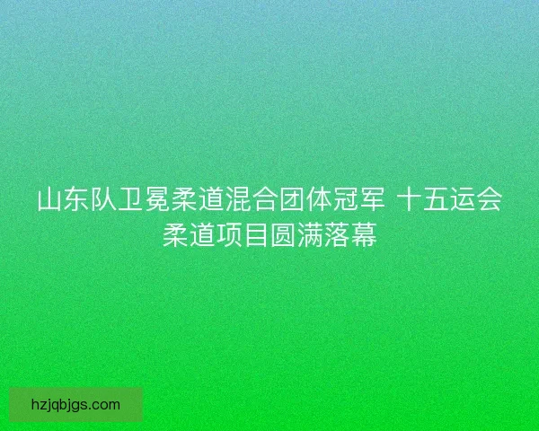 山东队卫冕柔道混合团体冠军 十五运会柔道项目圆满落幕 山东队卫冕柔道混合团体冠军 十五运会柔道项目圆满落幕